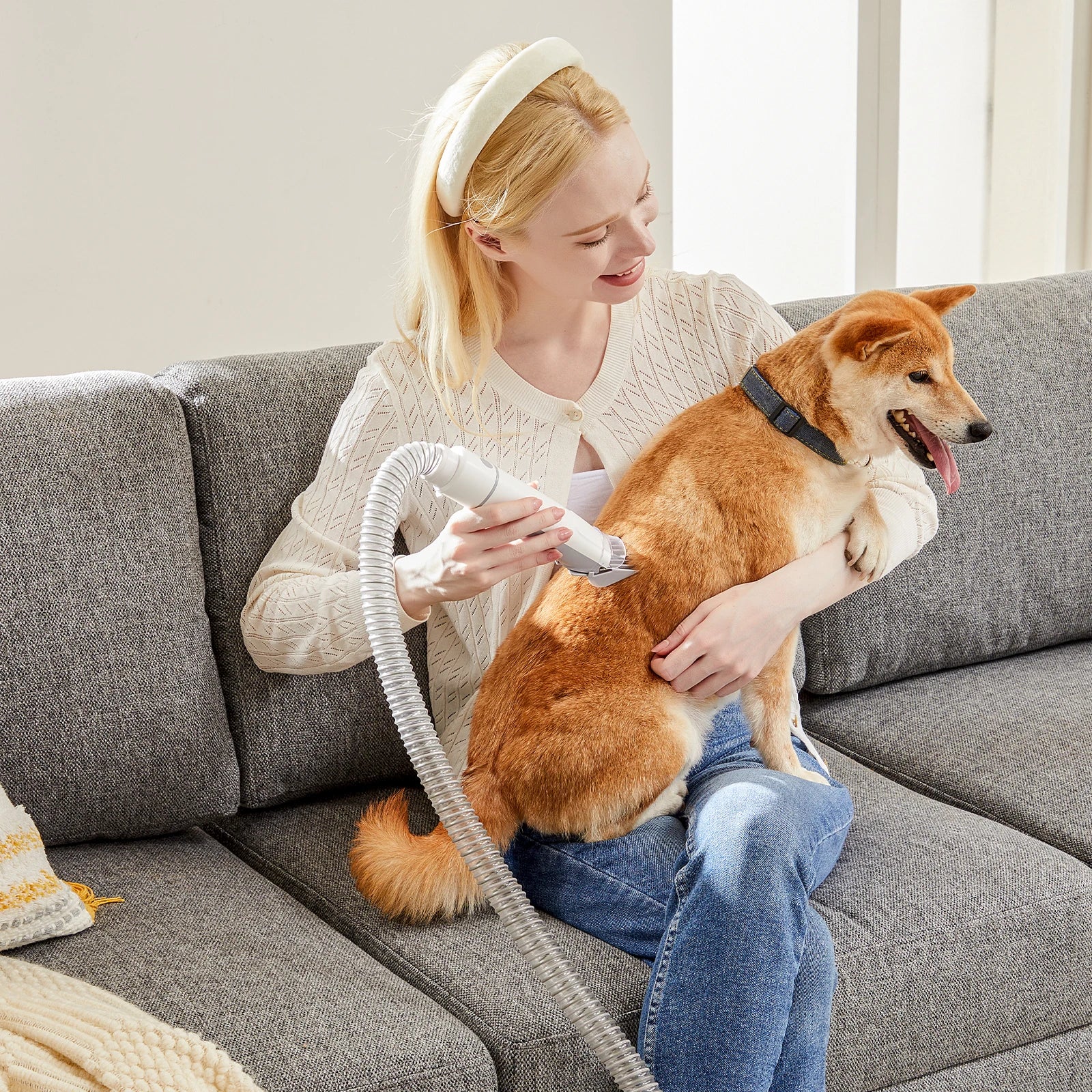 WhisperVac™ 5-in-1 Pet Grooming Vacuum & Trimmer Kit — Low-Noise