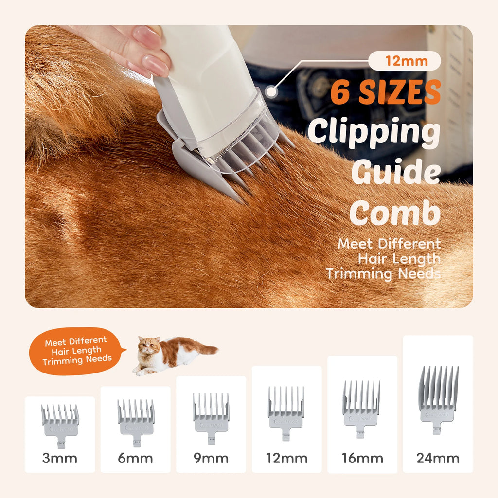WhisperVac™ 5-in-1 Pet Grooming Vacuum & Trimmer Kit — Low-Noise