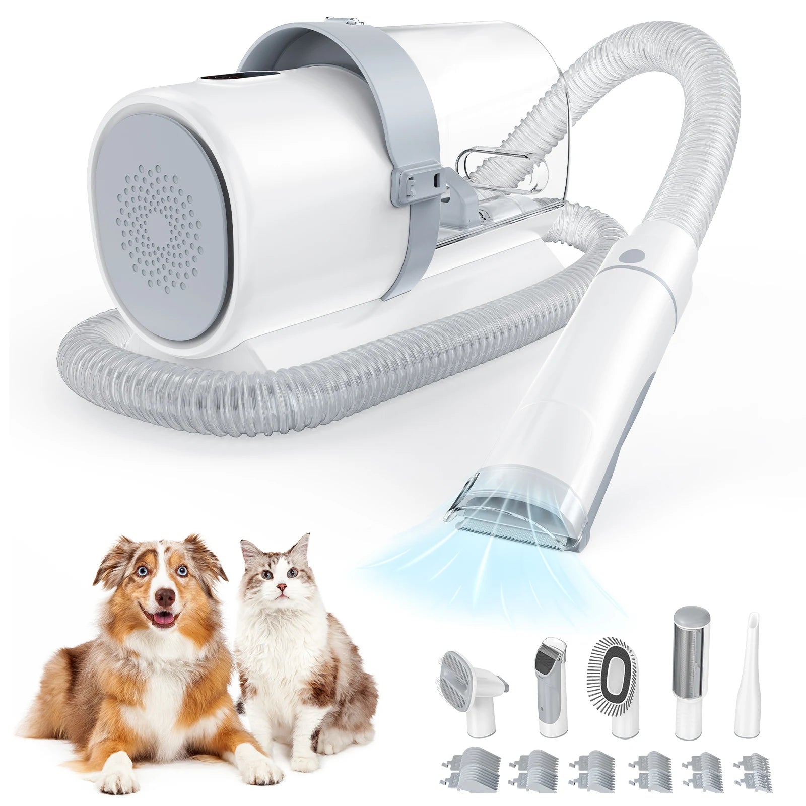 WhisperVac™ 5-in-1 Pet Grooming Vacuum & Trimmer Kit — Low-Noise