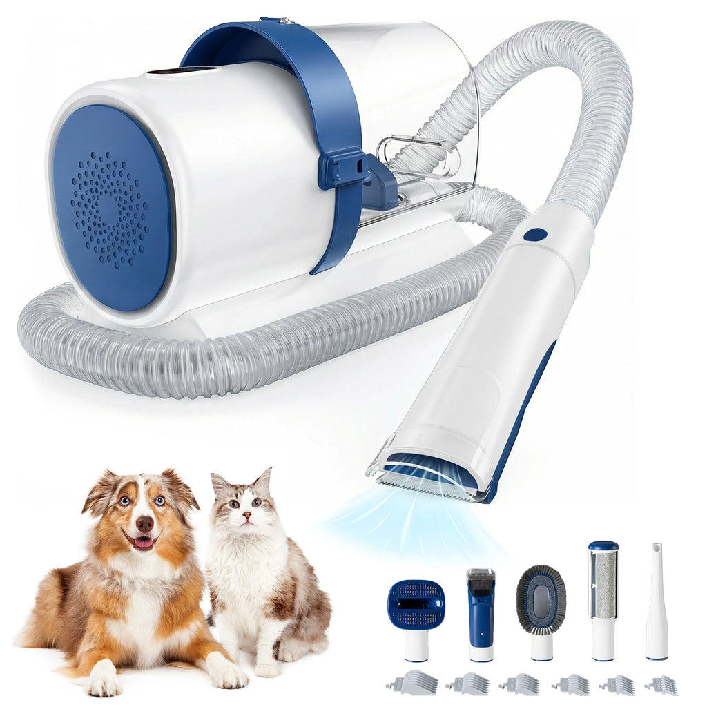 WhisperVac™ 5-in-1 Pet Grooming Vacuum & Trimmer Kit — Low-Noise